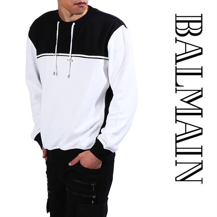 Balmain Logo Crewneck Sweatshirt for Men S5HJ661C819 100