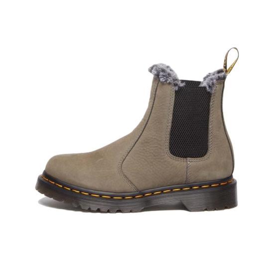 Dr.Martens Black Leather Lace-Up Combat Boots for Men 30955059 GREY DOM