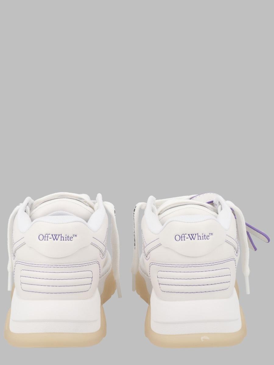 OFF WHITE White Bright Purple Low-Top Sneakers