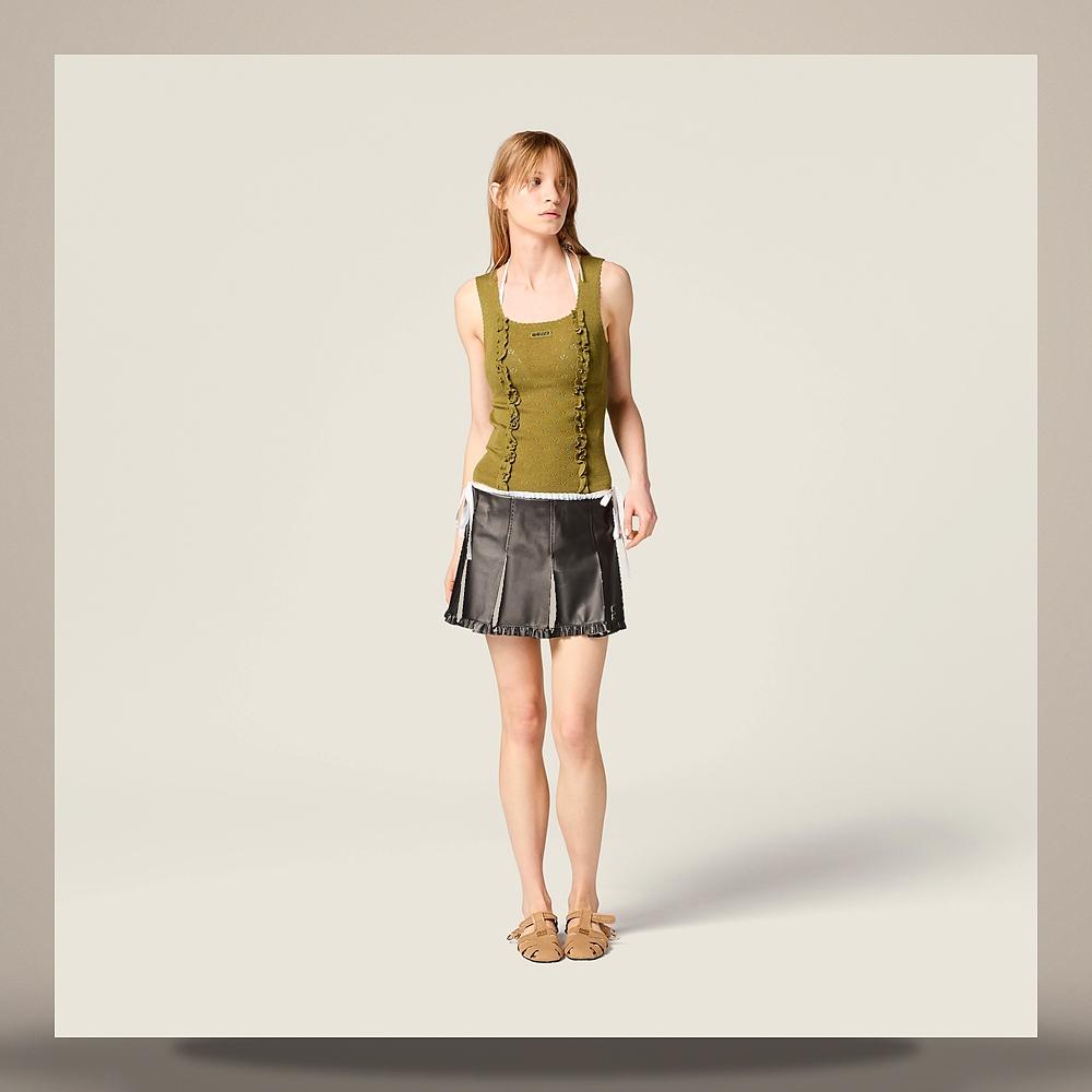 Miu Miu Cashmere Silk Top T-Shirt MMV389 191P F0613