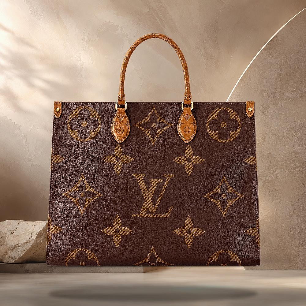 Louis Vuitton Monogram and Reverse Coated Canvas OnTheGo GM Tote Bag