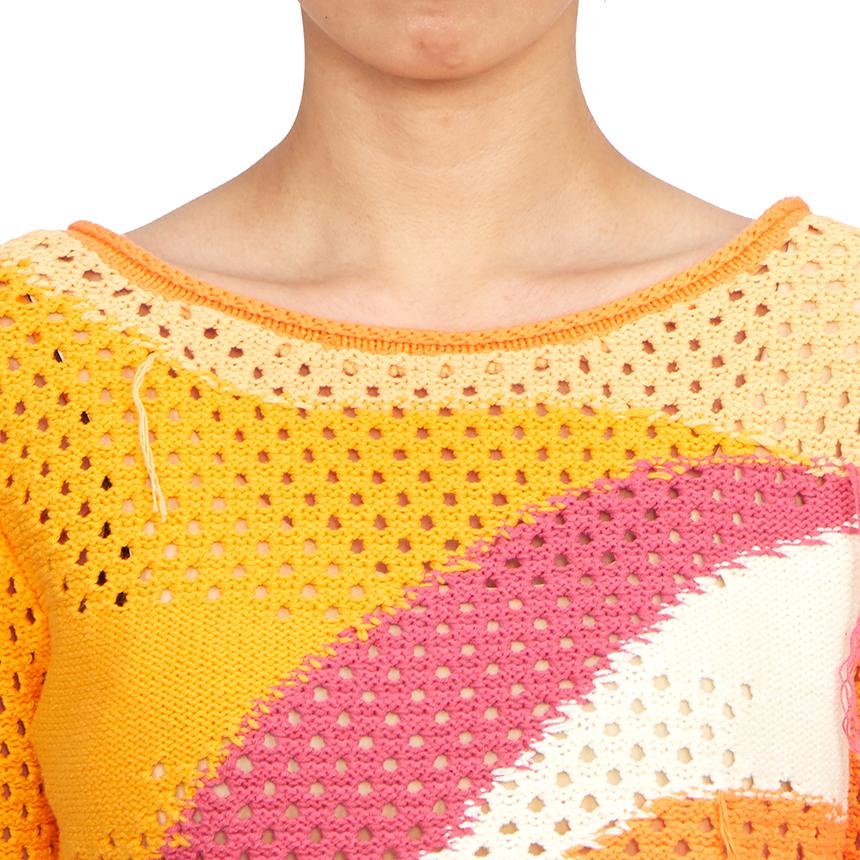 House of Sunny Women’s Cropped Knit Sweater Multi Color