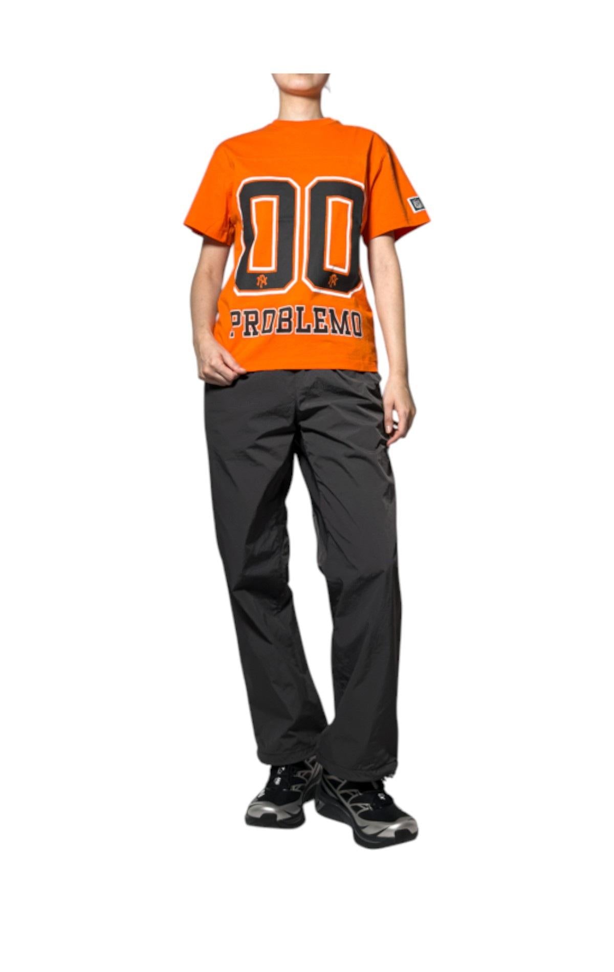 NO PROBLEMO Orange Sports Cotton Jersey Short Sleeve T-Shirt