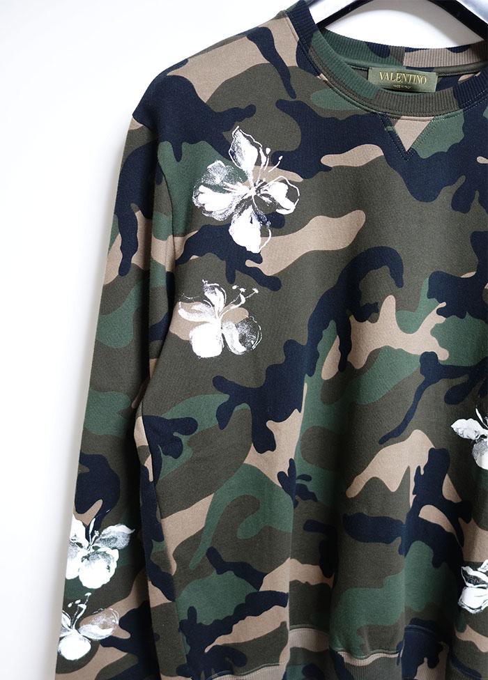 VALENTINO Camo Butterfly Print Sweatshirt