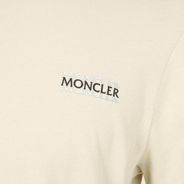 Moncler Men’s Short Sleeve T-Shirt White Cotton Tee