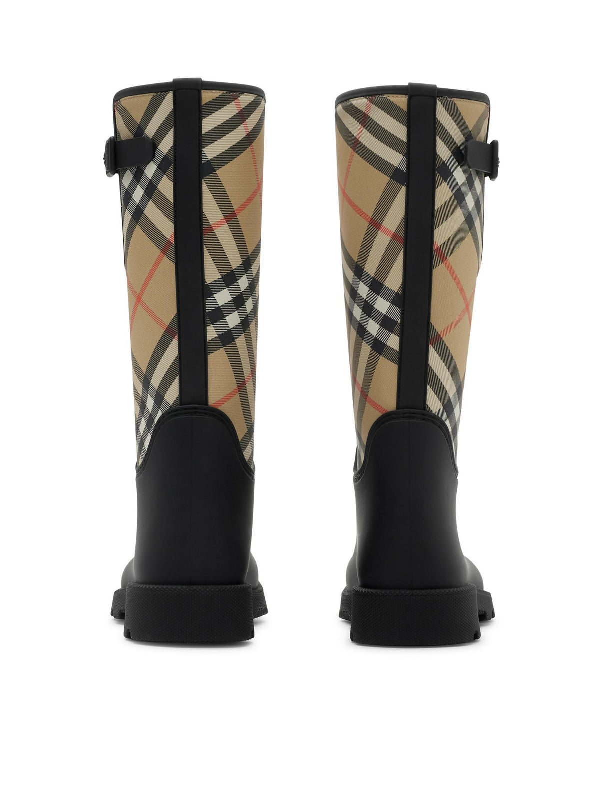 BURBERRY Black Leather Mid-Calf Boots