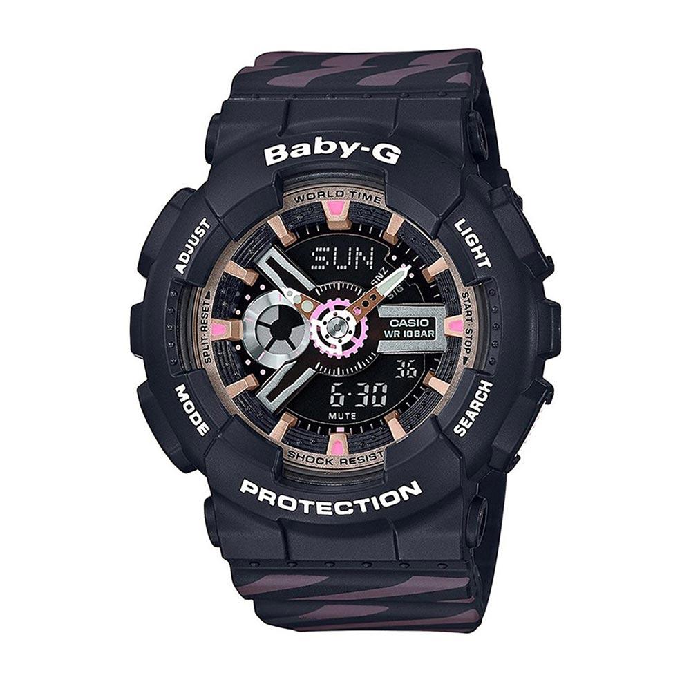 G Shock Women’s Black Resin Analog-Digital Watch BA 110CH 1A
