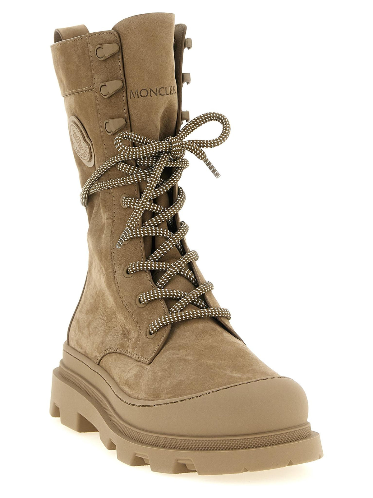 Moncler Black Leather Mid-Calf Boots for Women