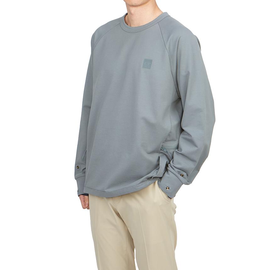 CP Company Men’s Cotton Crewneck Sweatshirt Gray