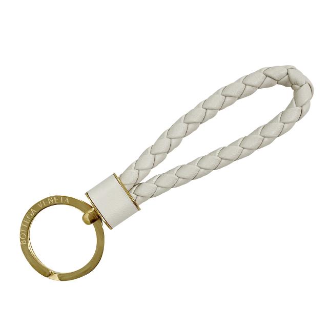 Bottega Veneta Intreccio Woven Leather Keyring 651820 V48E1 9644