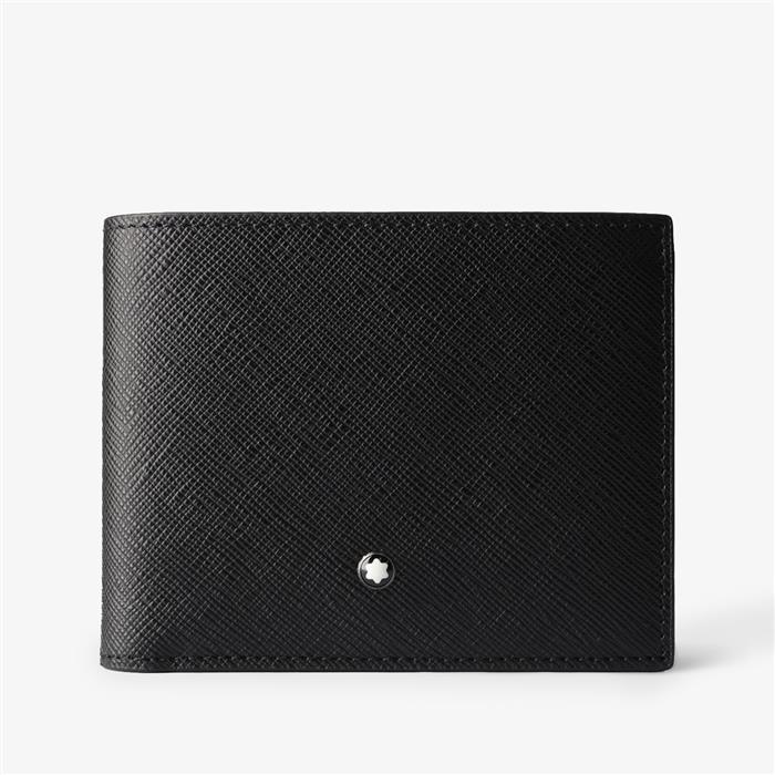 Montblanc Sartorial 6cc Men’s Bifold Wallet Black Leather 113215 130315