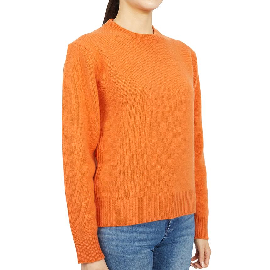 SPORTY&RICH Turmeric Wool Crewneck Knit Sweater for Women