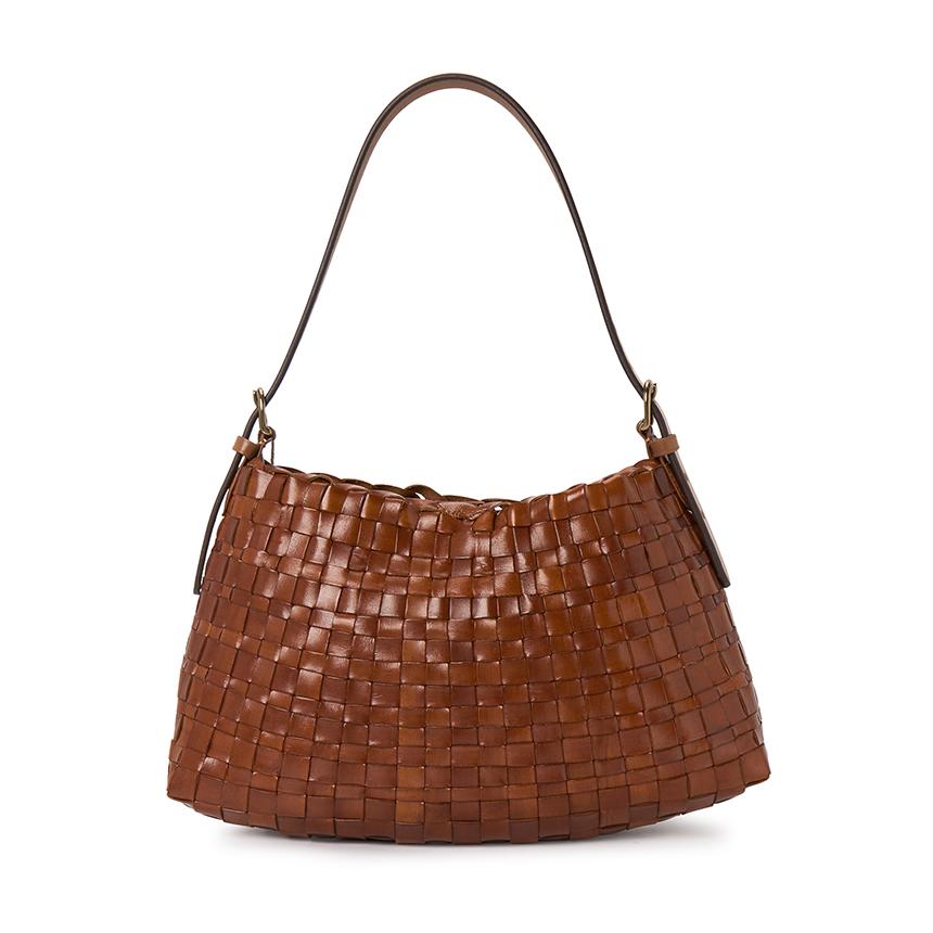 Dragon Diffusion Hobo Salvage Leather Shoulder Bag Tan Women
