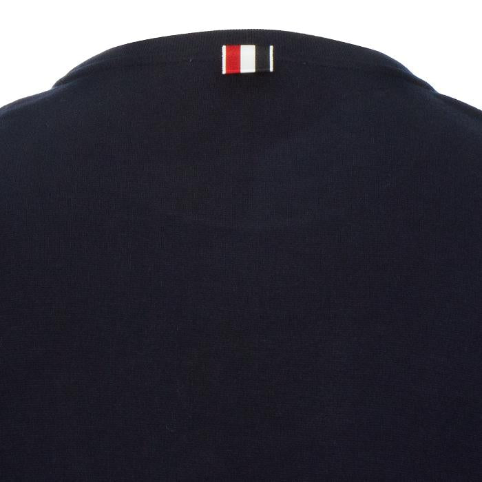 THOM BROWNE Cotton Rugby Long Sleeve T-Shirt Navy