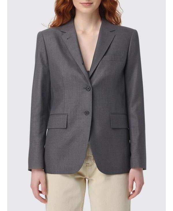 THOM BROWNE Classic Twill Sport Coat Jacket Gray Women