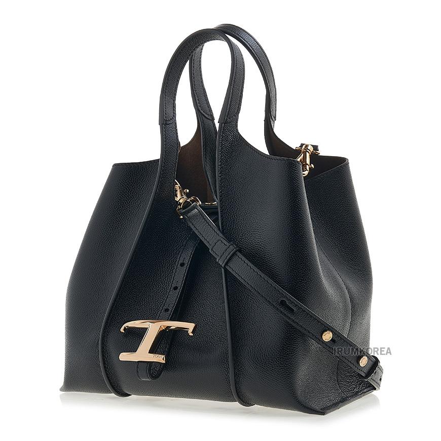 Tods T Timeless Mini Shopper Tote Bag Black Leather Women’s