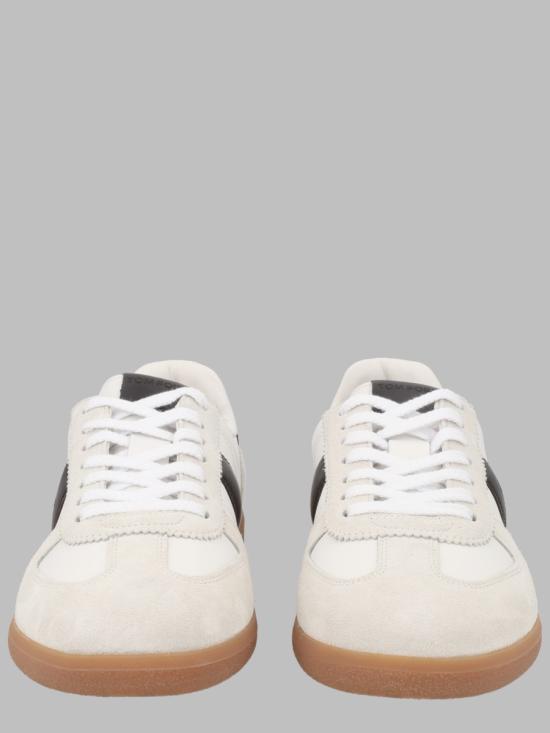 TOM FORD Suede and Smooth Leather Sneakers White Men’s