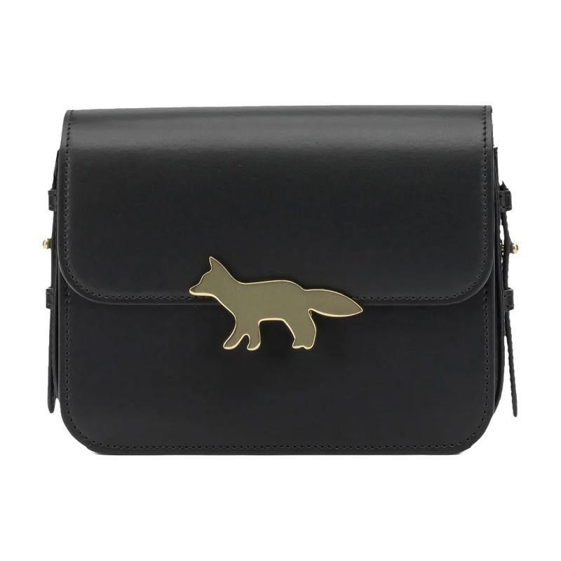 Maison Kitsune Edi Shoulder Bag Leather Pink Women’s Shoulder Bag