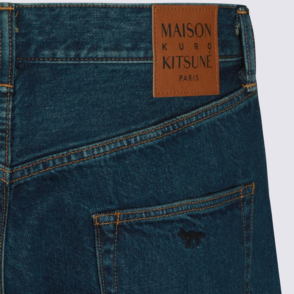 Maison Kitsune Blue Denim Jeans Men’s Pants
