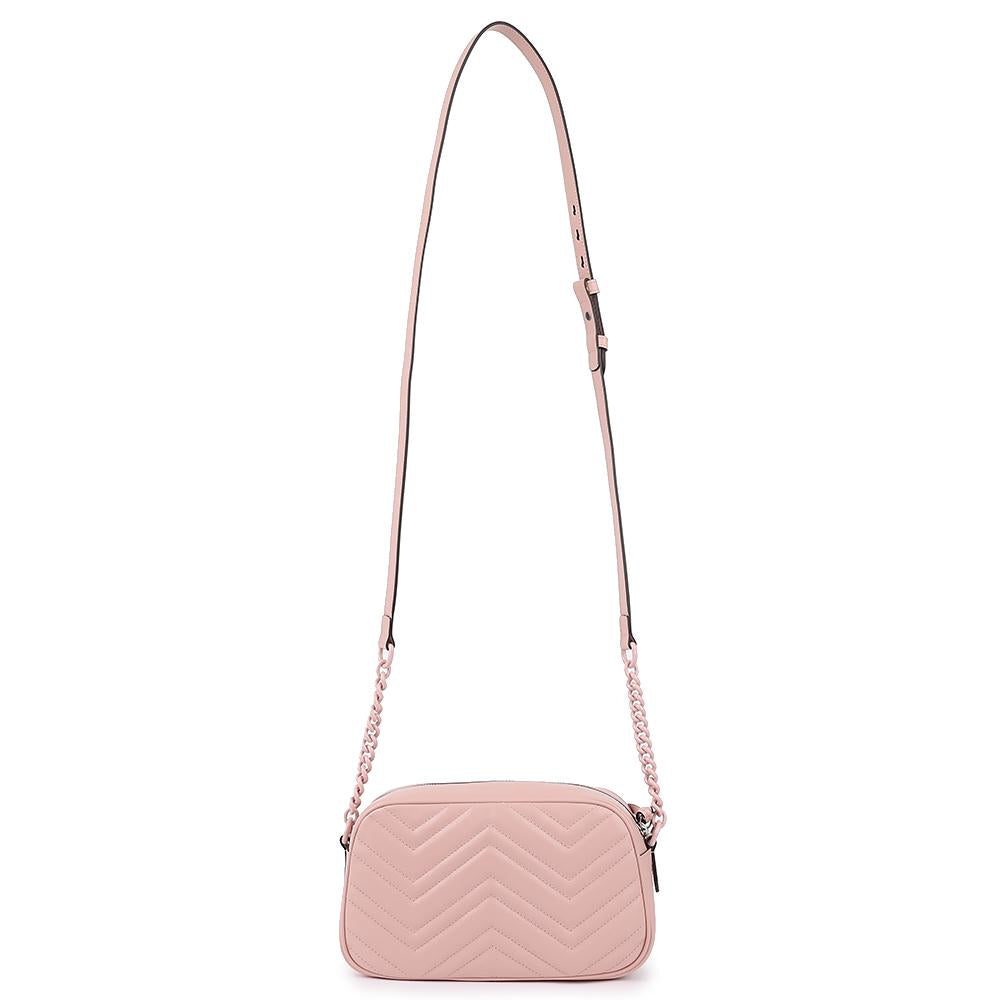 GUCCI Marmont Leather Crossbody Bag Pink