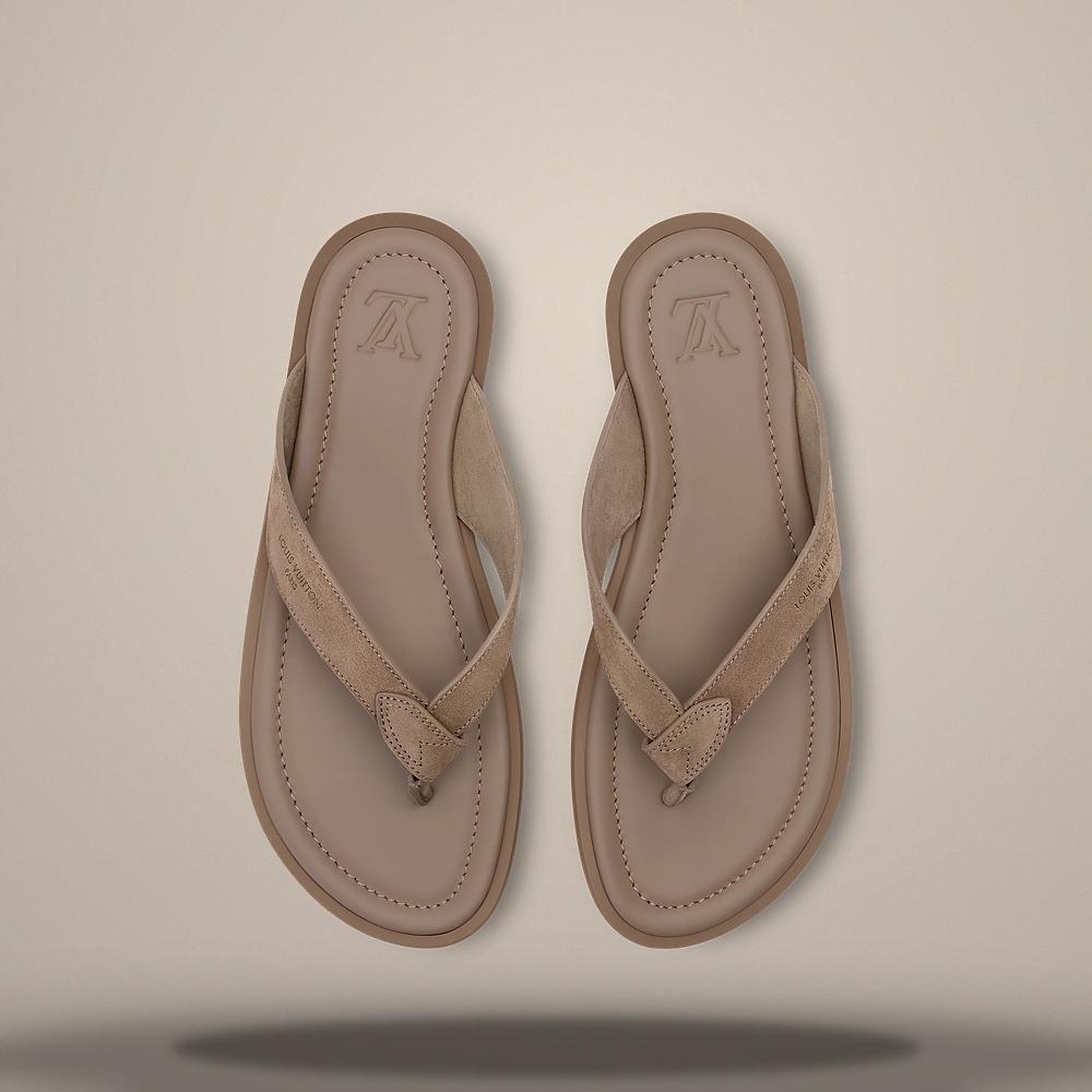Louis Vuitton Men's Sunset Strap Sandals Taupe Brown 1AKB4Y