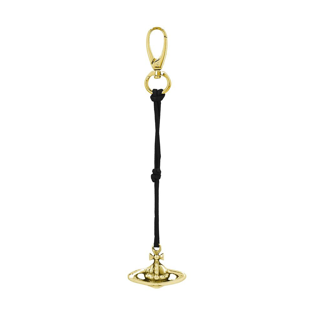 Vivienne Westwood Red Heart Orb Leather Keyring for Women