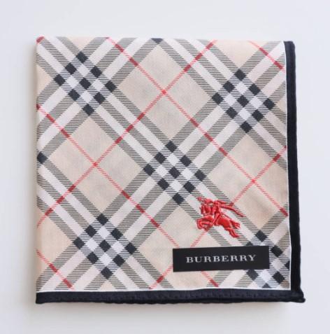 BURBERRY Red Cross Nova Logo Petite Scarf Unisex