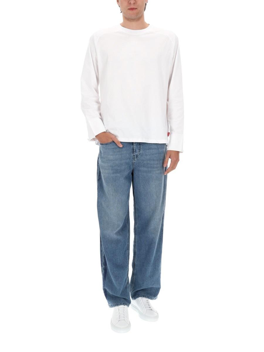 DIESEL Blue Denim Jeans Men's Classic Straight Fit Pants