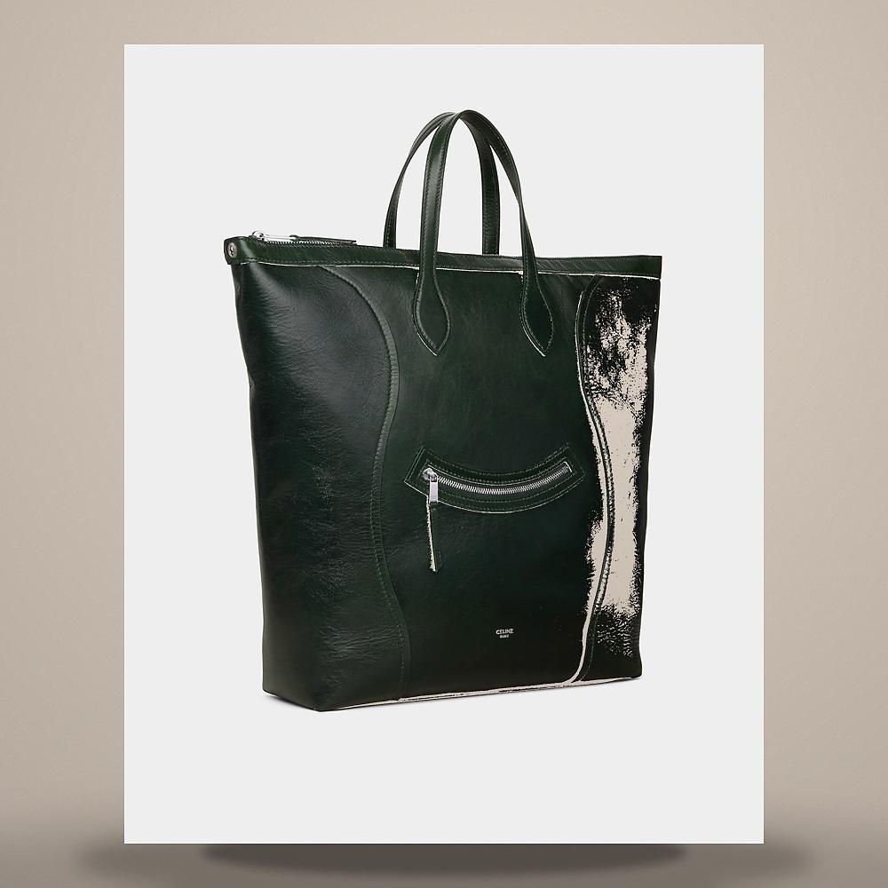 CELINE Medium Mallet Cabas Supple Calfskin Shoulder Bag Black