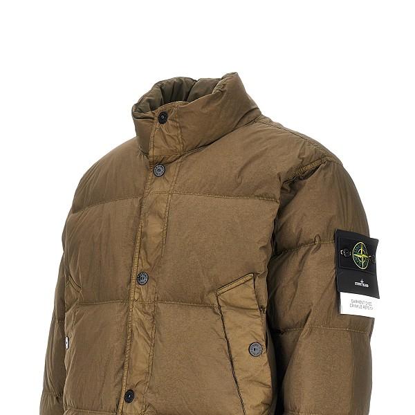 STONE ISLAND Green Down Puffer Jacket for Men