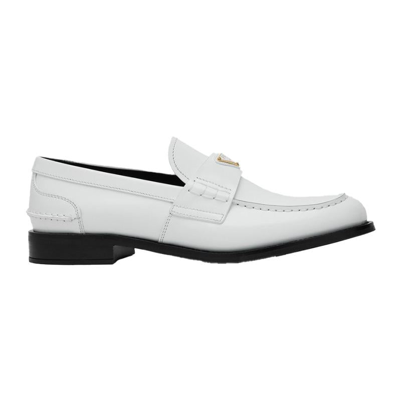 PRADA Brushed Leather Loafers Black