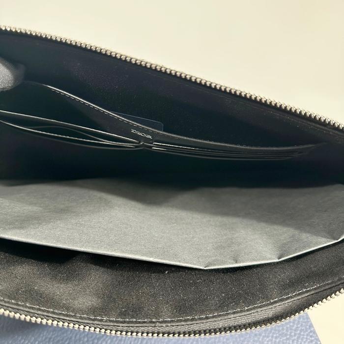 DIOR A4 Beige/Black Men's Clutch Pouch 2ESCA339YSE H05E