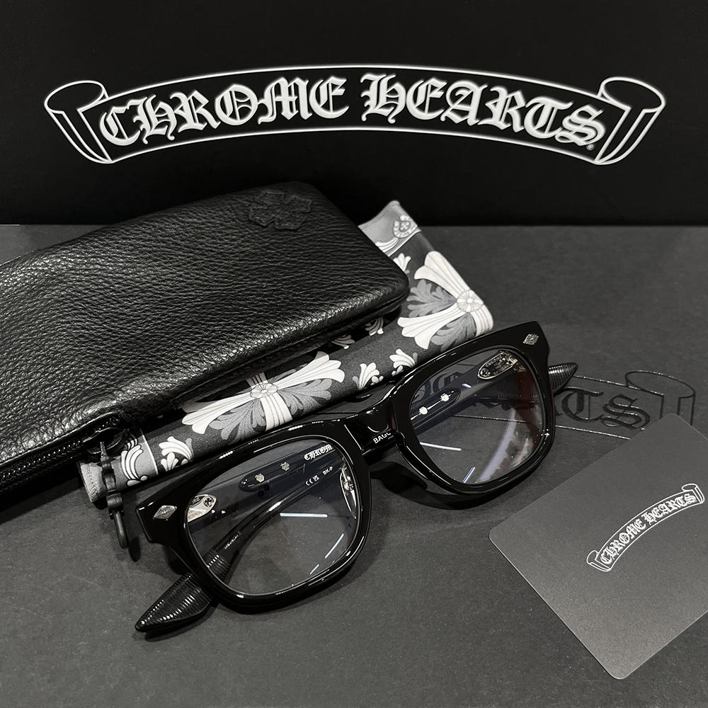 Chrome Hearts Baggins Asian Fit Black Plate Silver Eyeglasses