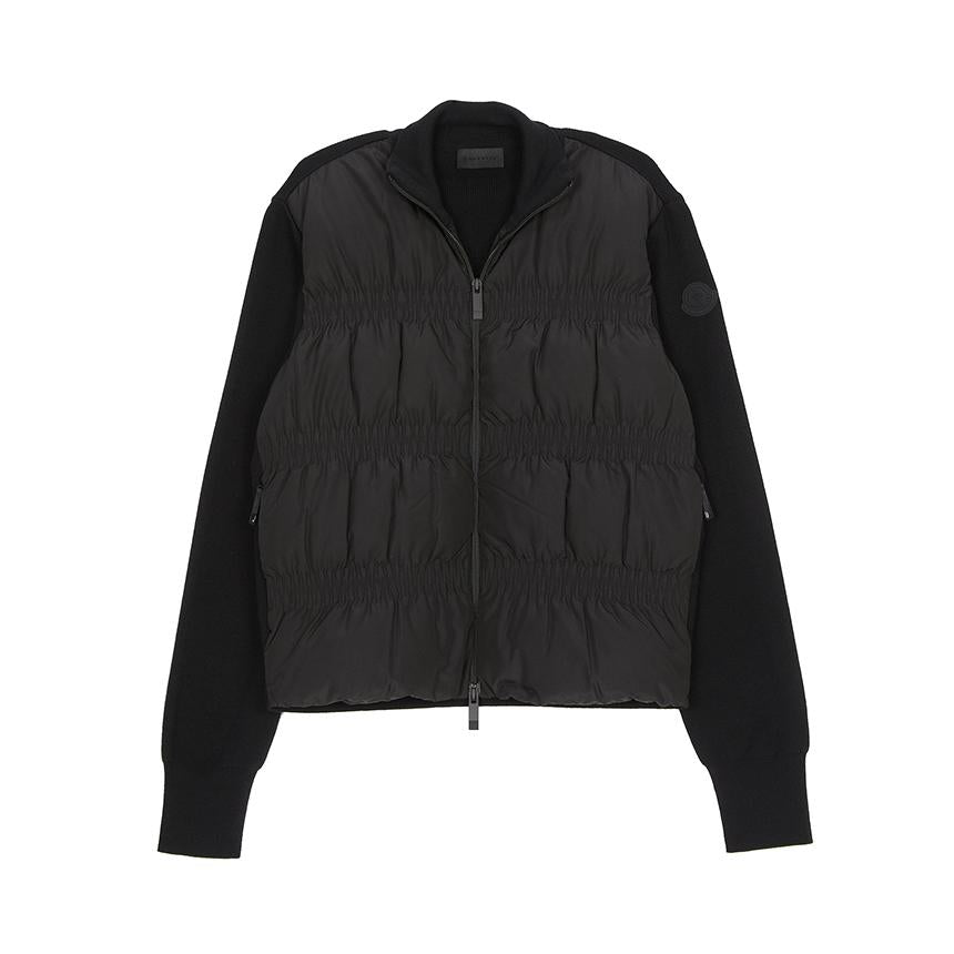 Moncler Women’s Padded Zip-Up Knit Cardigan Black