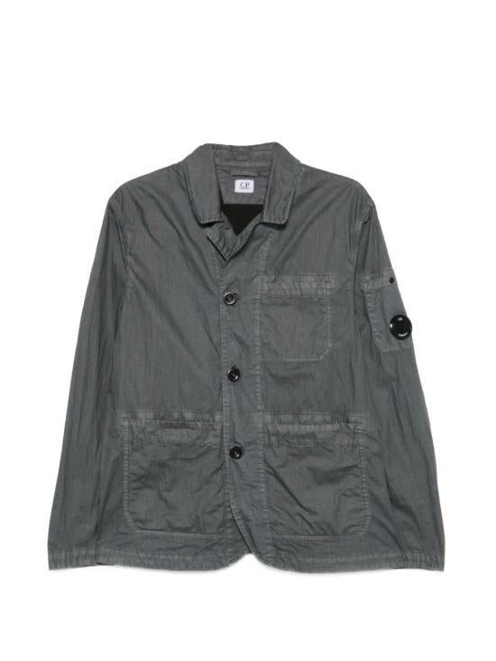 CP Company Black Lightweight Jacket for Men 20CMBZ112A 110543D 921 GUNMETAL DOM