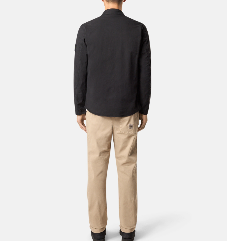 STONE ISLAND Men’s Stretch TC Overshirt Long Sleeve Shirt 1200033 S0010 V0029