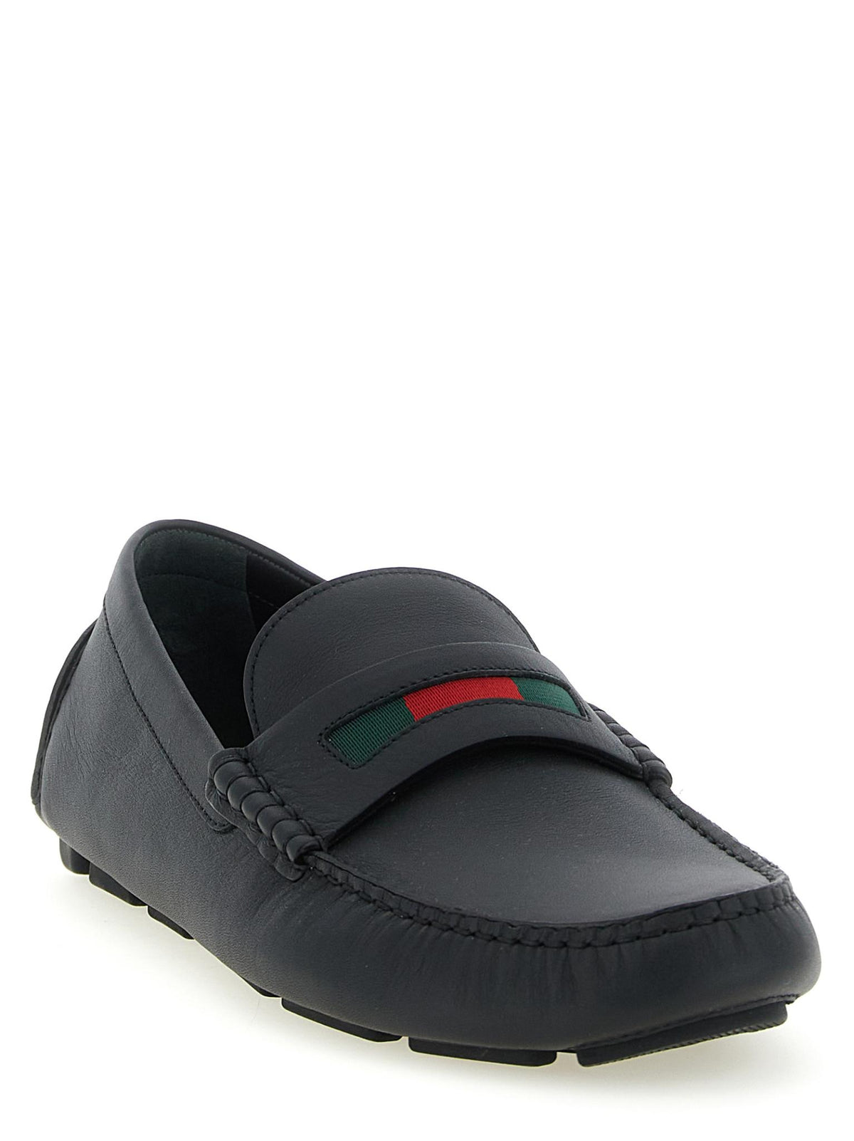 GUCCI Black Leather Loafers for Men