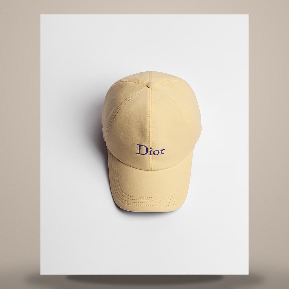 DIOR Yellow Cotton Canvas Cap 693C901A3175 C284