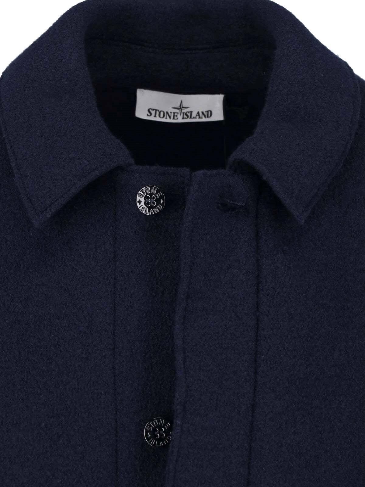 STONE ISLAND Black Nylon Bomber Jacket for Men