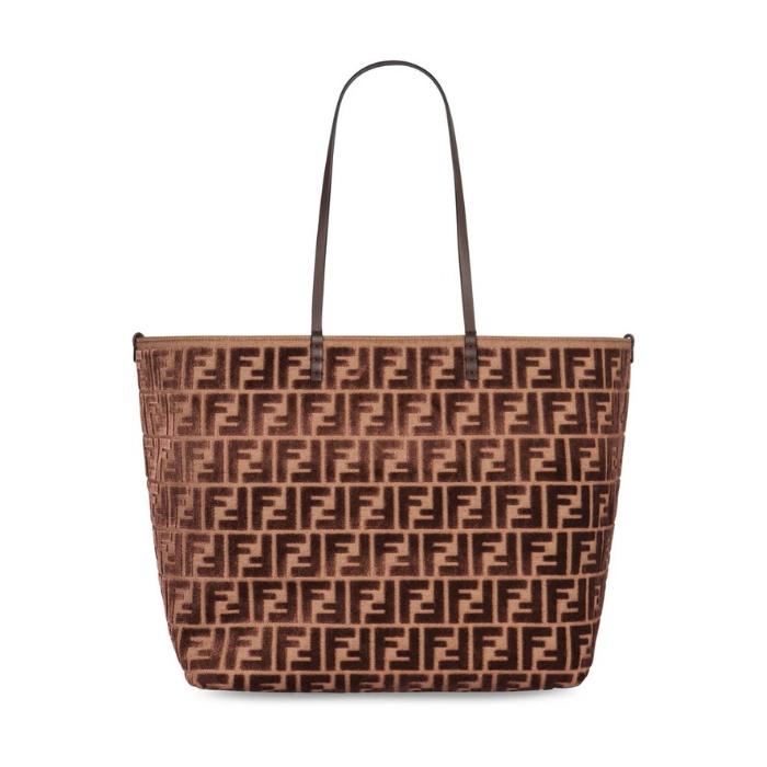 FENDI Roll Large Jacquard Shopper Tote Bag