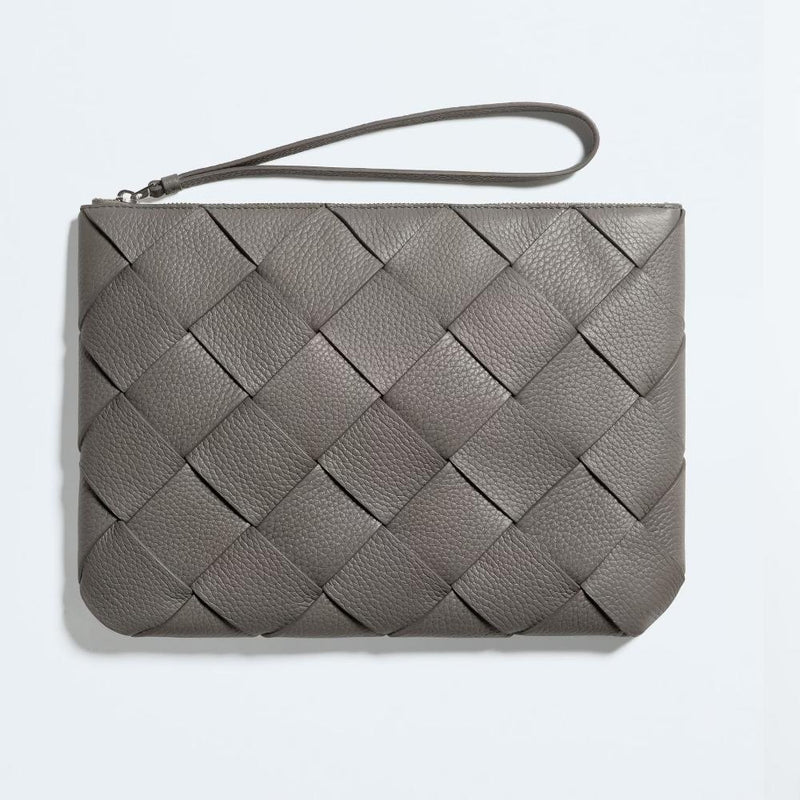 Bottega Veneta Large Diago Pouch Basalt Unisex Leather Clutch