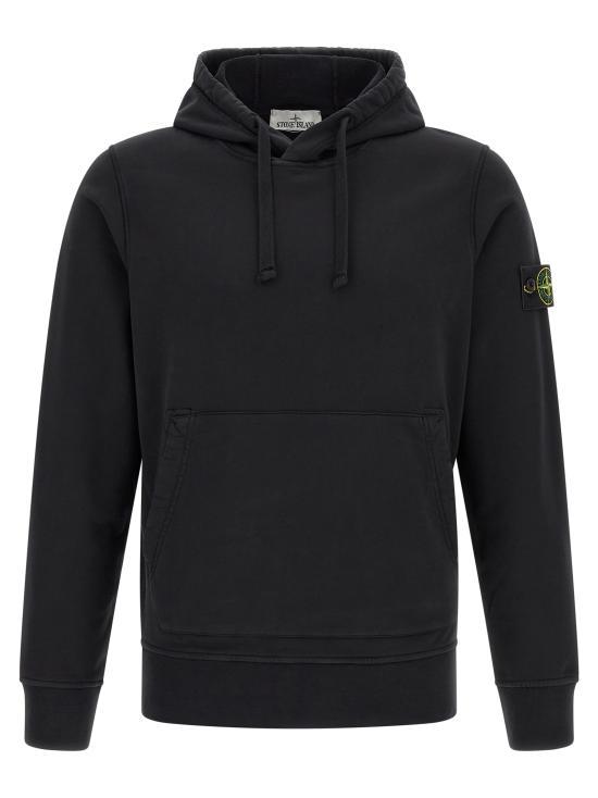 STONE ISLAND Black Cotton Logo Hoodie Sweatshirt Women’ L2S156100062 S0051 V0029