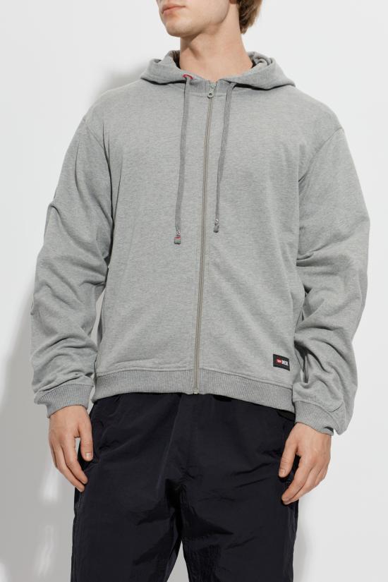 DIESEL Black Logo Hooded Sweatshirt Women’s Hoodie A22800 0SIBH 96X GREY DOM