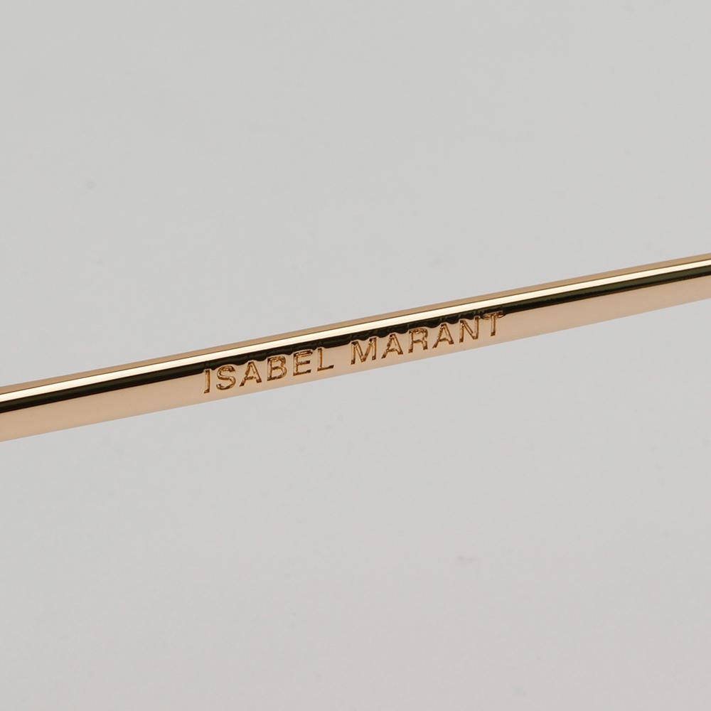 Isabel Marant Rose Gold Metal Round Sunglasses Green Gradient Tint IM0016S 000IB