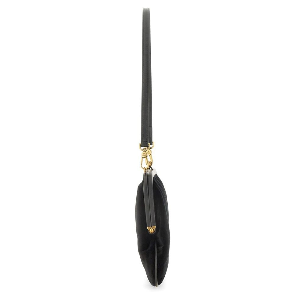 Vivienne Westwood Black Leather Clutch Shoulder Bag