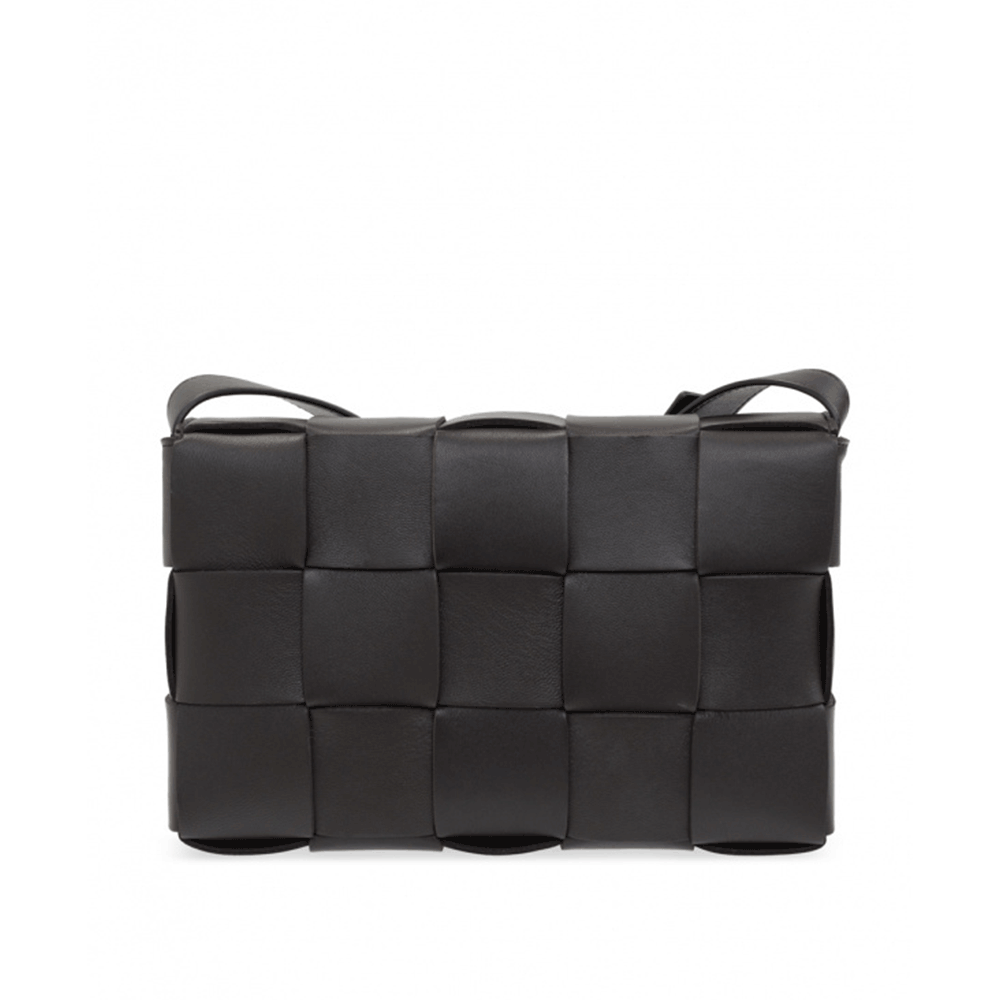 Bottega Veneta Intrecciato Leather Crossbody Bag Brown