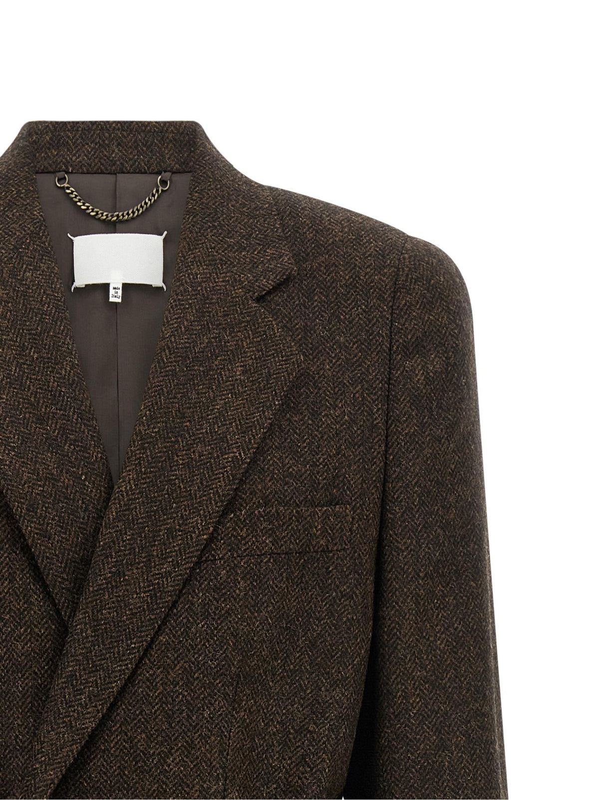 Maison Margiela Black Wool Blend Overcoat Men