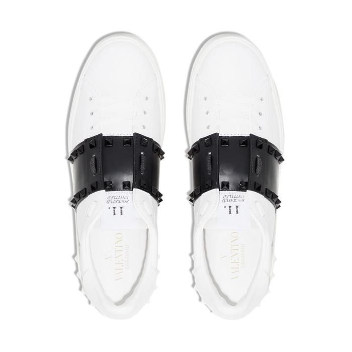 VALENTINO Women’s Black Hidden Open Leather Low-Top Sneakers