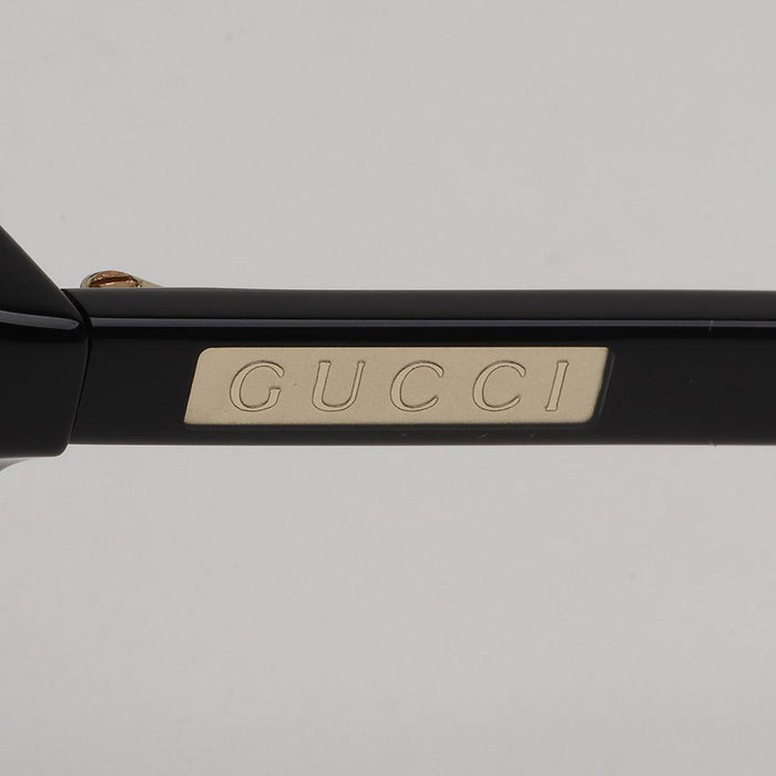 GUCCI Black Rectangular Acetate Sunglasses Unisex Asian Fit GG2080 SK 001