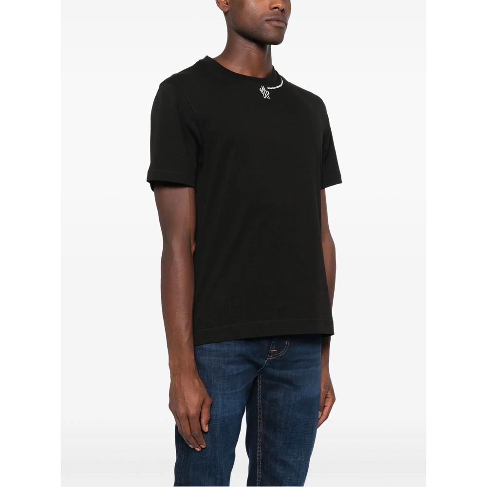 Moncler Black Cotton Short Sleeve T-Shirt